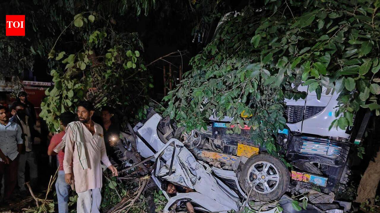 3 from Gurgaon die as truck crushes Eeco under its wheels in Nuh ...