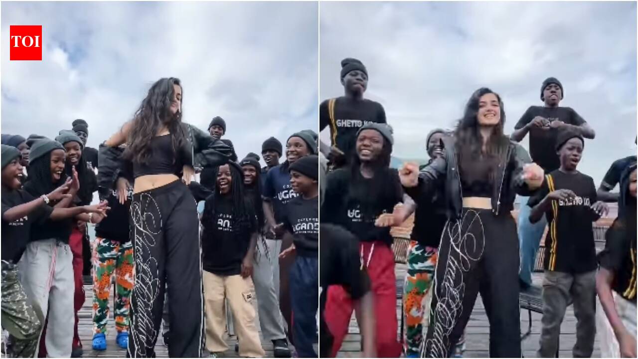 'These Kids Stole My Heart': Bhagyashri Borse Dances With Triplets Ghetto Kids