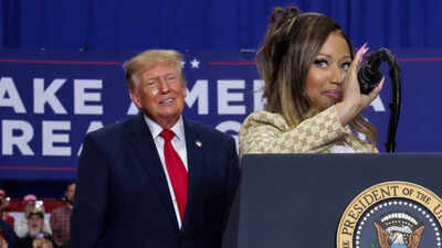 Nicki Minaj joins Donald Trump at Michigan rally; US President compliments rapper saying 'she never looked more beautiful'