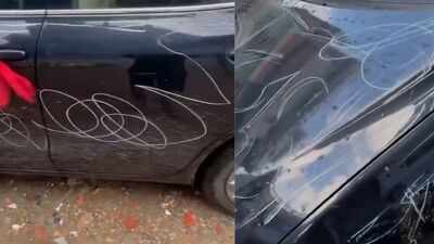 Man finds a brand-new car scratched overnight outside his home; viral post sparks debate over jealousy and damage to personal property