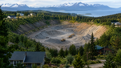 In 2018, a company sought to mine gravel on 27 acres in Alaska, but neighbours warned the bowl-shaped land would amplify noise; after years of hearings, the state Supreme Court upheld the decision blocking the mine