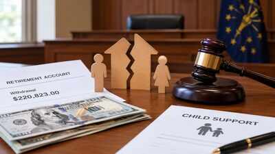 An Indiana husband withdrew $220,823 from his retirement account without telling his wife; the divorce court ensured an equal division of marital assets while accounting for unpaid child support