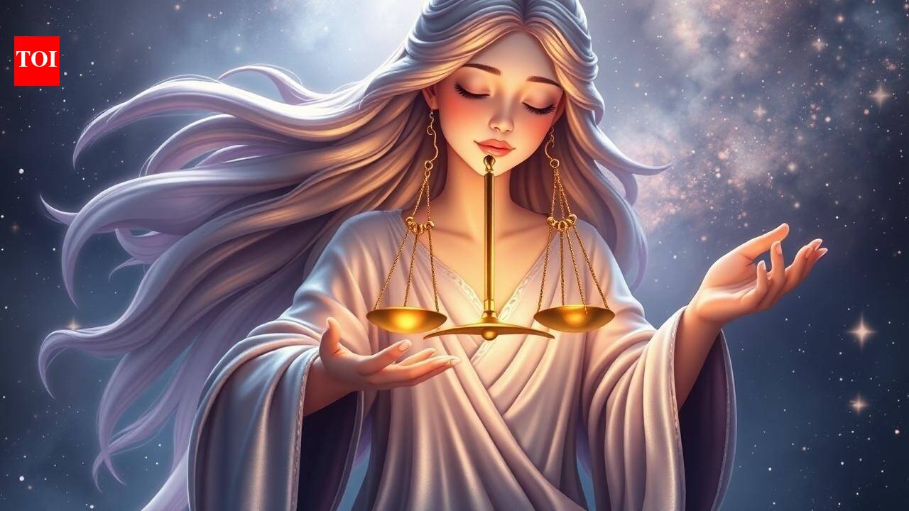 Image accompanying Libra Shani Horoscope Today, 29 October 2026: Venus rises on your lagna this Karwa Chauth, confidence and, from The Times of India