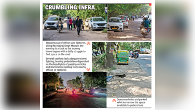 Manholes, dim lights & no footpaths: Gurgaon office hub tests your risk appetite