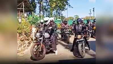 Women bikers ride to raise awareness on sexual harassment