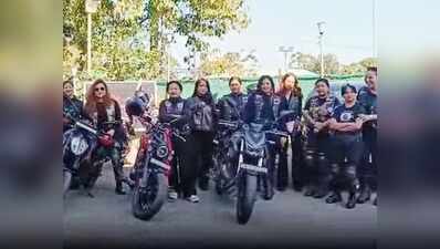 Women bikers ride to raise awareness on sexual harassment