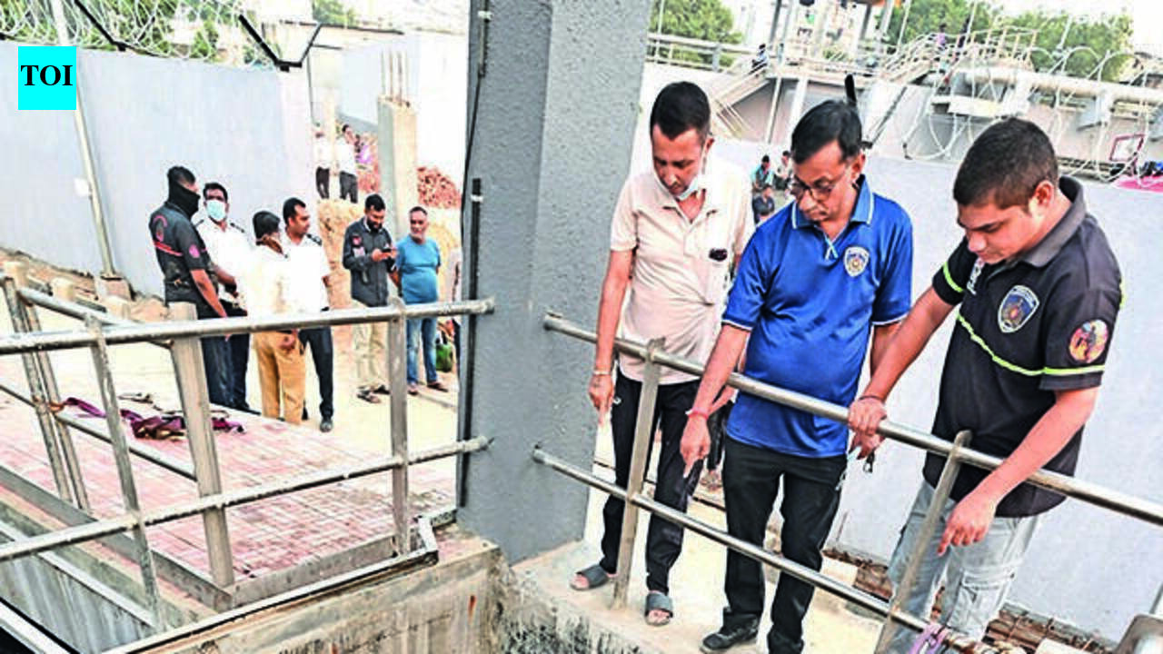 4 workers fall into Sola STP; two dead | Ahmedabad News - The Times of ...