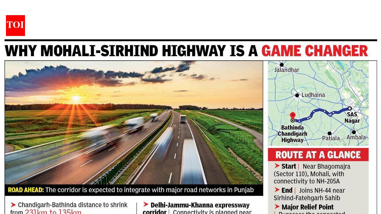 Upcoming expressway to slash Mohali-Bathinda drive by 2 hrs