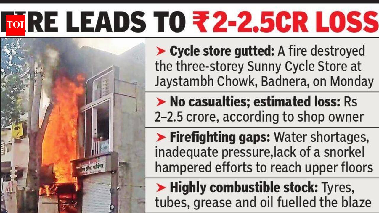 Badnera 3-storey building wrecked by 6-hour blaze | Nagpur News - The ...