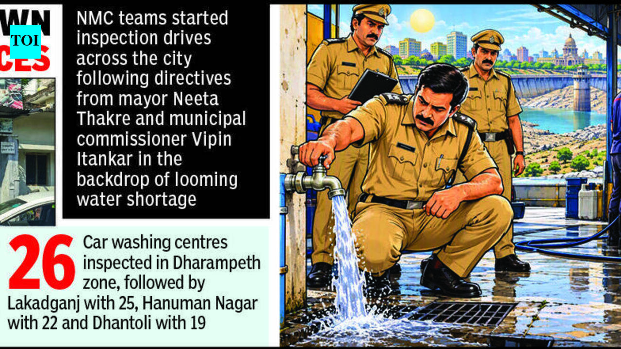Criminal Waste: 4 Car Wash Centres In Dharampeth Caught Using Tap Water