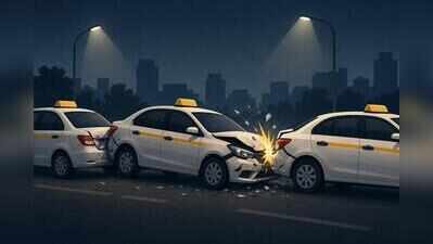 Cab driver injured as car rams into two parked cabs in Marunji