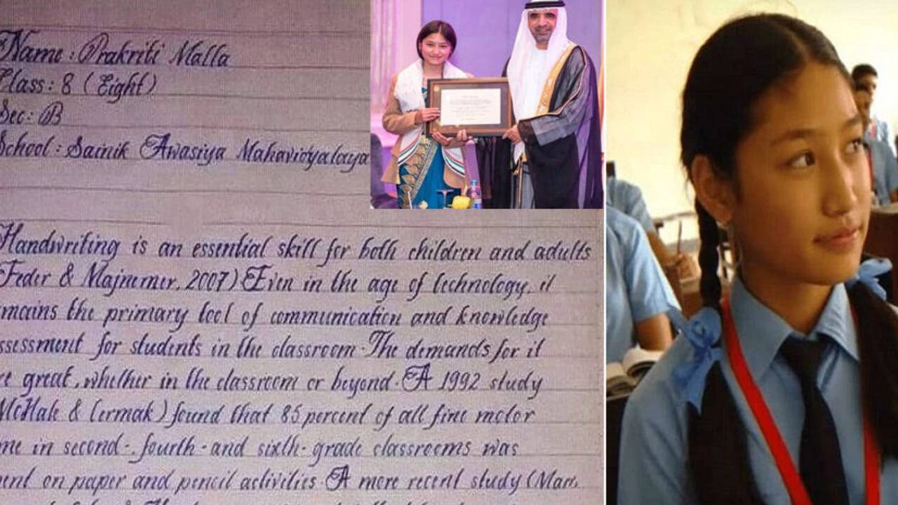 In 2017, a 14-year-old Nepali schoolgirl's handwriting went viral for ...