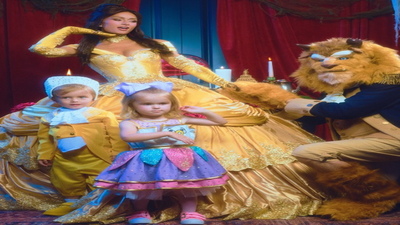 Paris Hilton turns fairytale into reality as she dresses up as Belle, husband Carter Reum as Beast