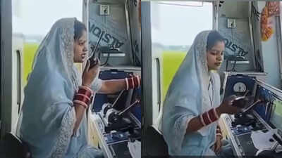 Newly married woman loco pilot wins hearts as she returns to duty in saree, chooda and sindoor, internet calls it 'a beautiful blend of tradition and modernity'