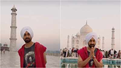Diljit Dosanjh visits Taj Mahal ahead of Aura India Tour; singer shares glimpses from Agra