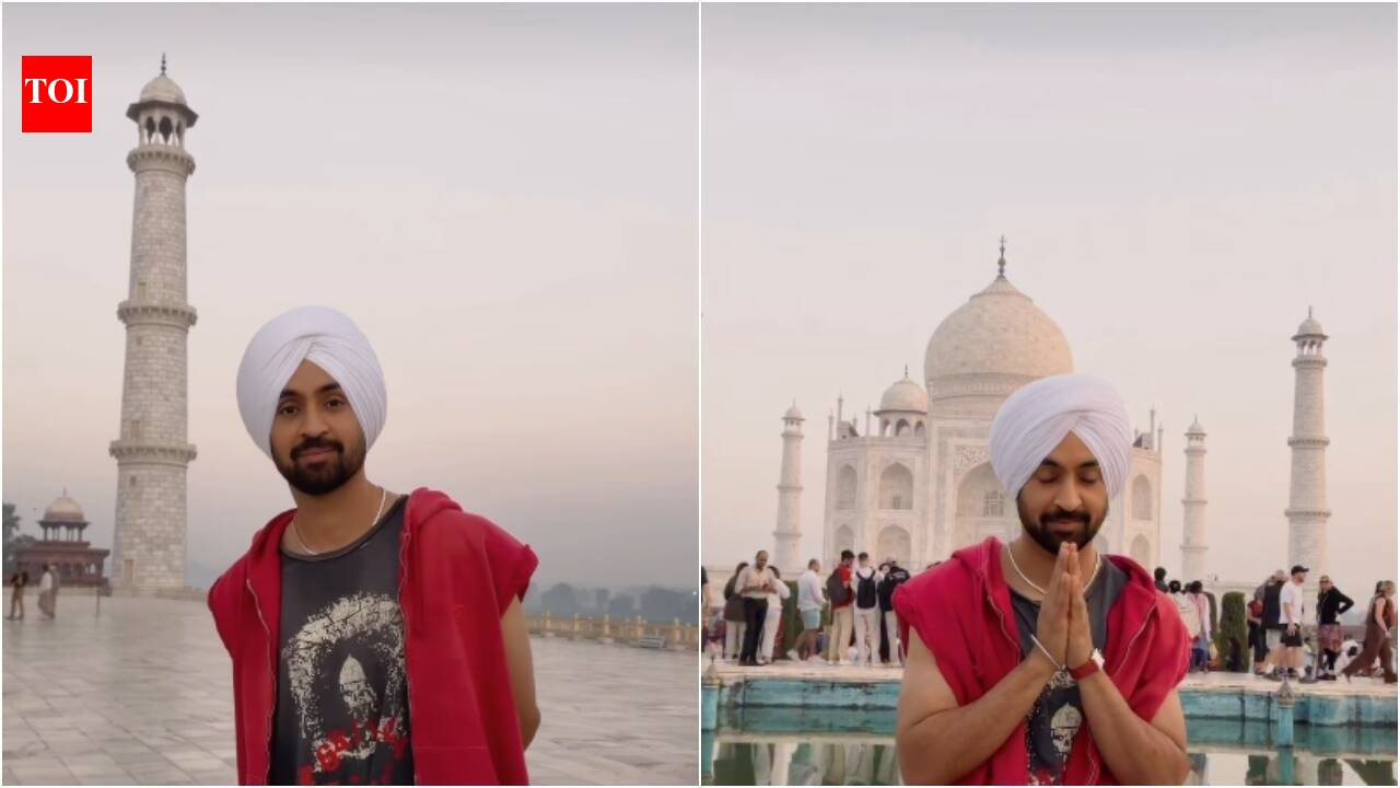 Diljit Dosanjh visits Taj Mahal ahead of Aura India Tour; singer shares ...
