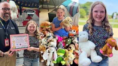 Twelve-year-old North Carolina girl gives old stuffed animals a second life to comfort children after home fires