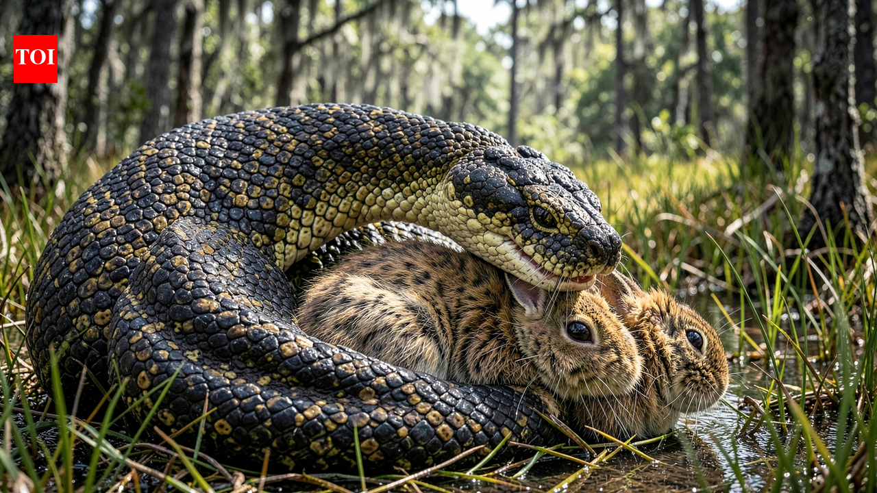 Burmese pythons are 'decimating' marsh rabbits—and the results of this new study are truly heartbreaking.