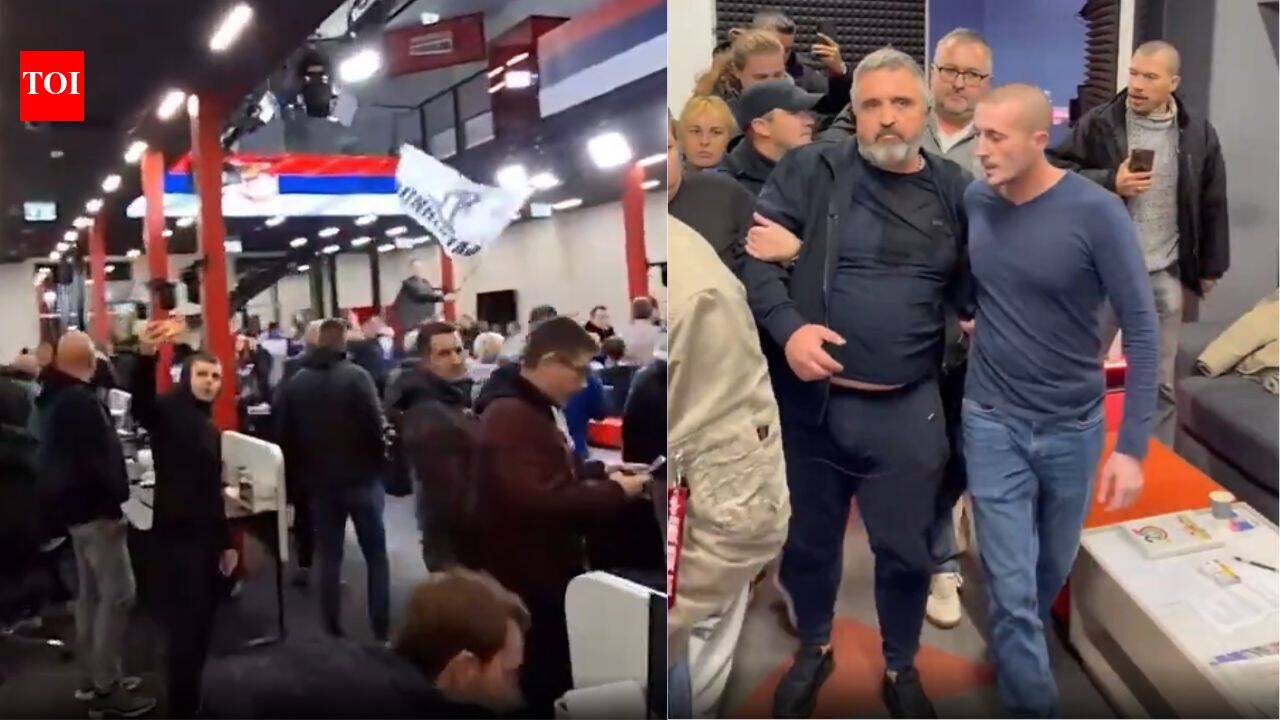 Watch: Serbia protesters storm pro-Vucic TV newsroom, capture editor
