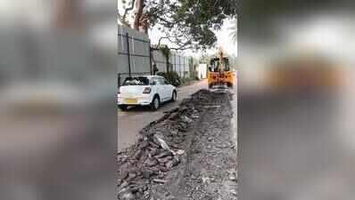 Residents protest GSIDC road works in Calangute