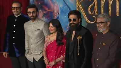 Ranbir Kapoor, Sai Pallavi and Yash attend 'Ramayana' world premiere; actors walk star-studded red carpet with Nitesh Tiwari and Namit Malhotra: PICS