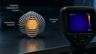 Researchers have developed a 3D thermal invisibility cloak that can hide complex objects from infrared cameras while also protecting them from extreme heat and cold, a step beyond earlier cloaks that only worked with simple shapes