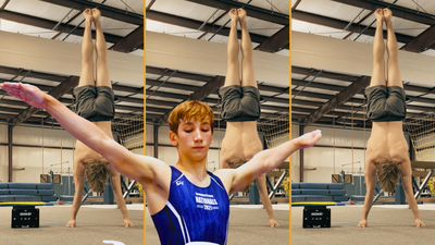 At five, Madden Shelley discovered gymnastics at a birthday party; years later, serious injuries threatened his career, but he went on to hold a handstand on his knuckles for 1 minute 23 seconds