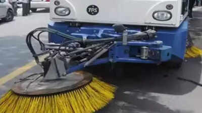 Sweeping machine runs 56.5km in Gurgaon, sweeps 0.3km
