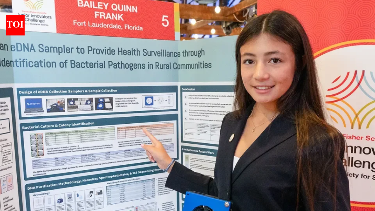 Meet Bailey Quinn Frank, 15, who won $25,000 for her low-cost air sampler among nearly 2,000 applicants