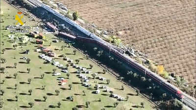 Spain train crash: Drone footage captures twisted carriages, wreckage as toll tops 60