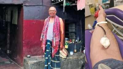 After donating blood to an injured colleague in 1998, Bengal road worker Toran Sheikh kept helping strangers; 28 years later, the daily-wage labourer has donated blood 105 times and runs village camps
