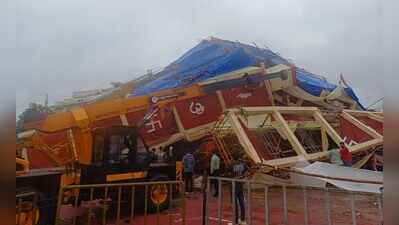 Cyclone Arnab batters Bhubaneswar, uproots trees,  brings down puja pandal, forces flight suspension