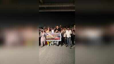No trace after 20 days: Residents hold candle march for girl who fell into Narol sewer