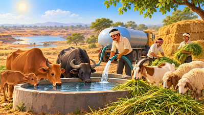 Gondia readies plan for livestock’s daily need of 1.12 crore litres of water, nearly 2,000 tonnes of fodder