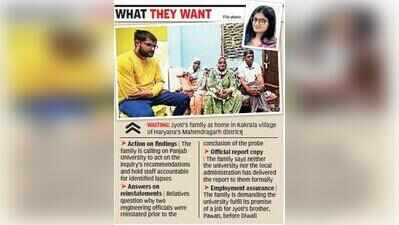 Family questions probe into Panjab University scholar’s death.