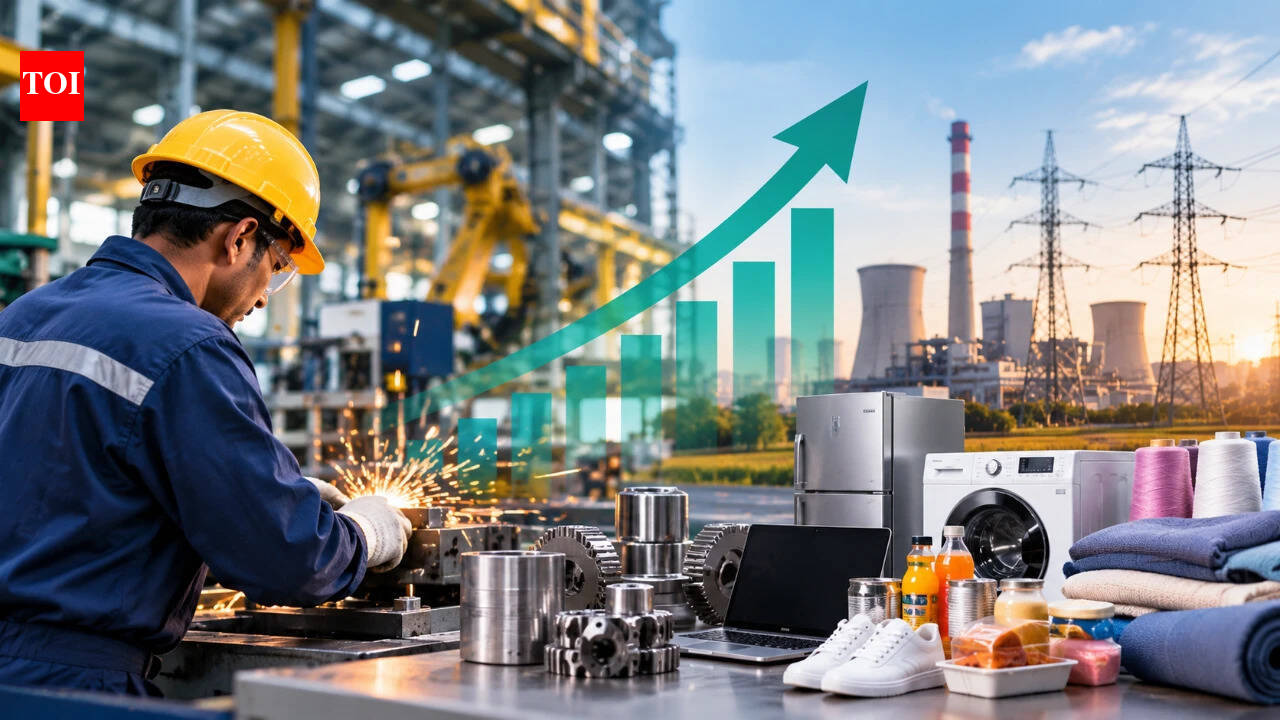 Industrial output grows 6.7% on manufacturing, electricity - The Times ...