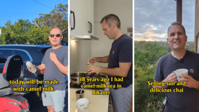 Australian man makes desi chai with camel milk, says, “I had tried this in Bikaner 18 years ago….”; details inside