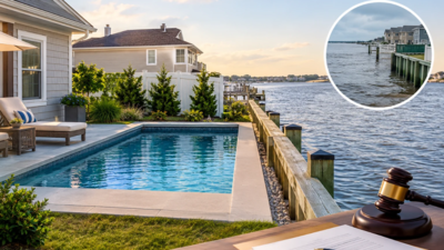 A New Jersey homeowner tried to stop a neighbour's plunge pool just eight feet from a waterfront bulkhead, claiming it could worsen flooding; an October 26 appeals court upheld dismissal of the challenge