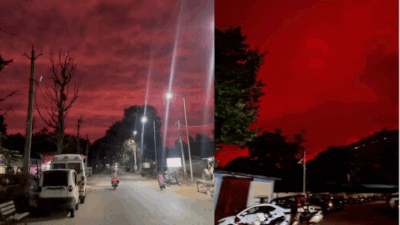 Watch: Viral video shows blood-red sky over Chhattisgarh’s Kirandul as Cyclone Arnab’s impact continues