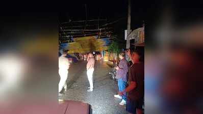 Rain dampens Gajalaxmi Puja spirit, pandal collapses in Kendrapada