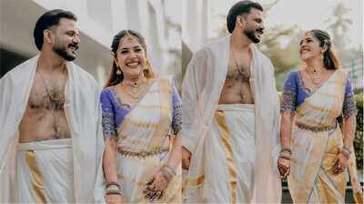 Malayalam TV actress Amrutha Nair Ties the Knot with Businessman Akhil
