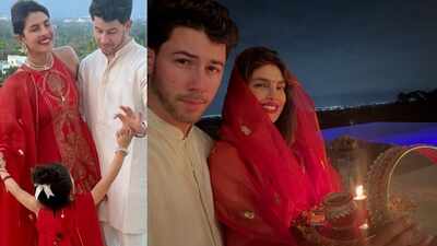 Priyanka Chopra says Nick Jonas made sure to set up his tour to be home for 'Karwa Chauth', drops adorable PICS with Malti Marie: 'No one like my guy'