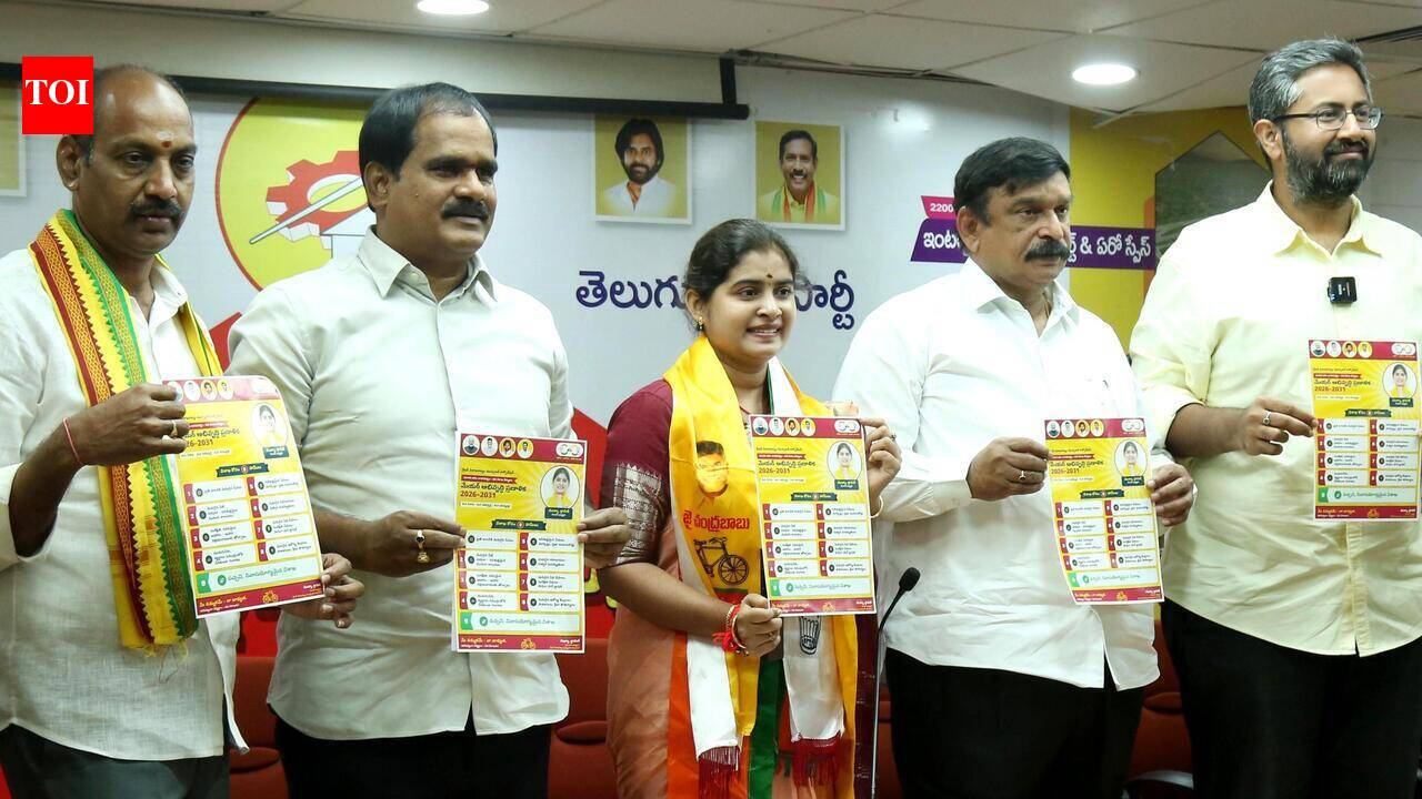 Image accompanying TDP-led alliance promises better civic infrastructure in GVMC manifesto, from The Times of India