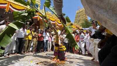 Hasanamba temple sanctum opens for annual jatra in Hassan