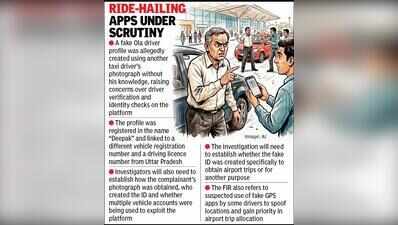 Ahmedabad taxi driver’s photo used to create fake ID on ride-booking app; the ID was then used to register another vehicle and secure trips