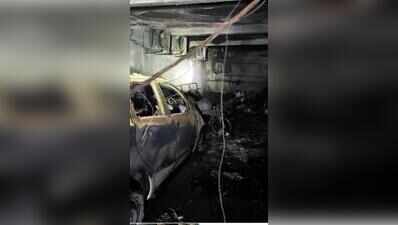 Fire at Chinchwad housing society forces residents to the terrace to escape smoke; damages 14 vehicles, 1 sustains minor burns