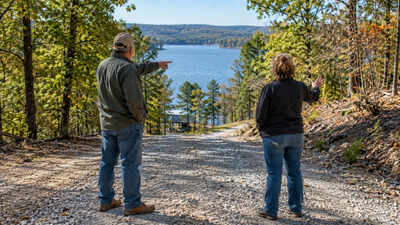 An Arkansas couple said their land was reachable only by boat across Beaver Lake or through a neighbour's property; they paid $8,000 for an 18-foot easement, but an appeals court upheld a route along the boundary