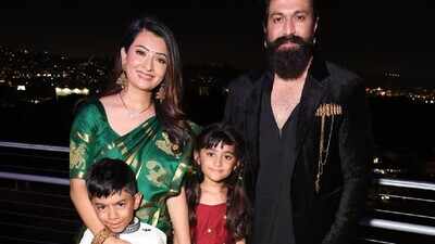 Yash and Radhika Pandit's children Ayra and Yatharv watch 'Ramayana' at LA premiere for their first big-screen experience