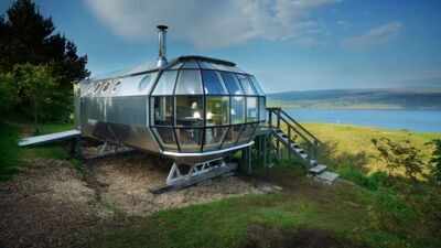 A silver airship-shaped cabin became one of Scotland's most unusual holiday rentals; now AirShip 002 and two neighbouring retreats, a business grossing around £100,000 a year, are listed for over £750,000