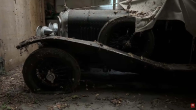 A British explorer filming an abandoned barn found a rare 1928 Bentley 4.5 Litre Sports Tourer, one of 148 four-seat Vanden Plas examples; it could be worth seven figures, but its identity remains unverified